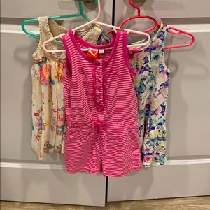 2T Romper and 2 dresses